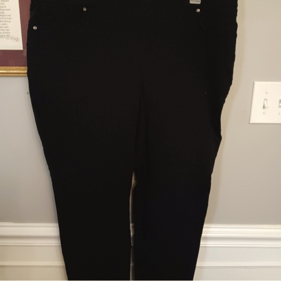 Gloria Vanderbilt Black Straight Leg Pants 18W - Picture 1 of 5